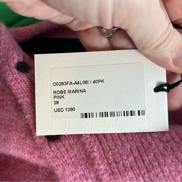 Isabel Marant Marina Pink Sweater Mini Dress with Button Details size 38/Size 6 - Picture 4 of 5